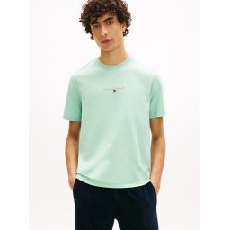 Tommy Hilfiger Koszulka męska - Brand Love Mężczyźni Bawełna (100%) zielony, L