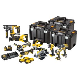 DeWALT Narzędzia - 18-częściowy zestaw narzędzi AKU, akumulatorów i ładowarki DCK1012P4T