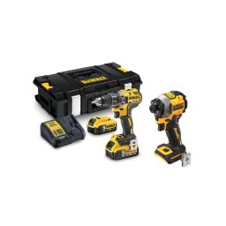 DeWALT - AKU zestaw wiertarko-wkrętarki 18 V i klucza udarowego, 2x aku 5,0 Ah Li-Ion, ładowarka DCD791P2A