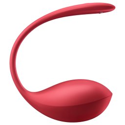 Satisfyer Shiny Petal - jajko wibrujące na pilota - silikon - czerwone