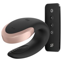 Satisfyer Double Love - wibrator dla par sterowany aplikacją i pilotem (czarny)