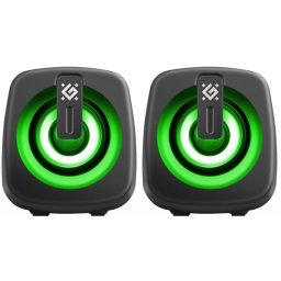 Defender Głośniki komputerowe J1 2.0 6W LED USB czarne