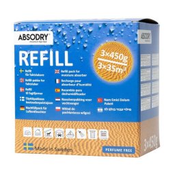 Everbrand Sweden Absodry - Wkład do pochłaniacza wilgoci Absodry, 3x450 g 205-AD