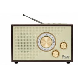 Radio Eltra Słowik Bluetooth USB FM retro ciemny brąz