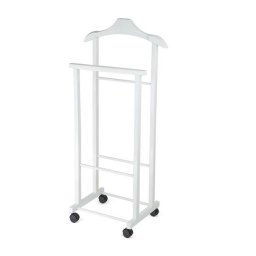 Compactor Organizacja garderoby - Wieszak na ubrania 97x33x29 cm, na kółkach, biały RAN7877