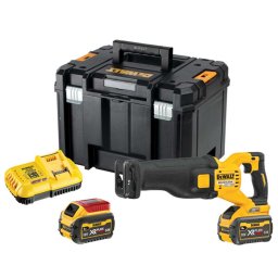 DeWALT Narzędzia - Akumulatorowa piła szablasta 54 V, 2x akumulator 9,0 Ah FLEXVOLT, ładowarka DCS389X2