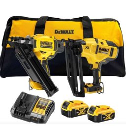 DeWALT Narzędzia - AKU zestaw gwoździarek stolarskich i wykończeniowych 18 V, 2x akumulator 5,0 Ah XR, ładowarka DCK246P2