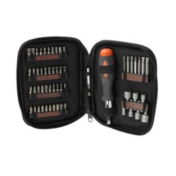 BLACK+DECKER - Wkrętak z zestawem bitów A7104-XJ