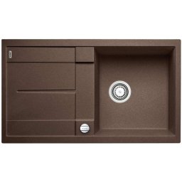 Blanco Metra 5 - Zlew silgranitowy 86x50 cm z regulacją odpływu, kawa 515041