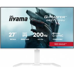 IIYAMA Monitor 27 cali GB2771QSU-W1 QHD,Fast IPS,200Hz,HAS (150) PIVOT, 2xUSB 3.2, 2xUSB C, 0,5ms, 2xHDMI, DP, 350cd,Adaptive G-SYNC - 2560 x 144