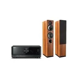 Yamaha MusicCast RX-V6A Czarny, Indiana Line Tesi 561 Orzech