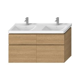 Jika Cubito Pure - Podwójna szafka pod umywalkę 128x68 cm, dąb H40J4274025191