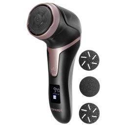 Concept - Pilnik do pięt z akcesoriami, kabel USB, czarny/różowe złoto pn3020