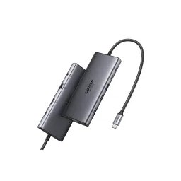 UGREEN CM639 11w1 HDMI VGA USB SD RJ45 AUX Szary
