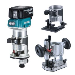 Makita Narzędzia - Akumulatorowa frezarko-wycinarka 18V 35 mm z akcesoriami, 2x akumulator 5,0 Ah, ładowarka DRT50RTJX2