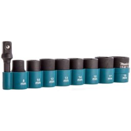 Makita Akcesoria - 9-częściowy zestaw kluczy nasadowych E-16639