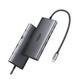UGREEN CM639 11w1 HDMI VGA USB SD RJ45 AUX Szary