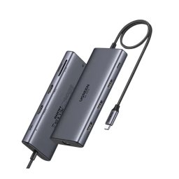 UGREEN CM639 HDMI USB SD RJ45 PD Szary
