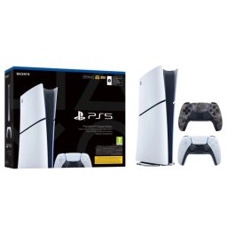 Sony PlayStation 5 Digital Slim E Chassis (PS5) 825GB + Dodatkowy Pad Szary kamuflaż