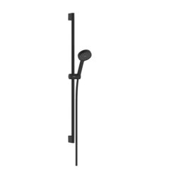 Hansgrohe Activera S - Zestaw słuchawki prysznicowej, drążka i węża, EcoSmart, czarny mat 28042670