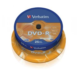 Verbatim DVD-R 16x 4.7GB 25P CB 43522