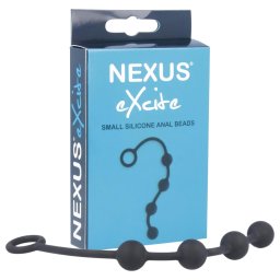 Nexus Excite - korek analny z 4 kulkami - silikon czarny mały