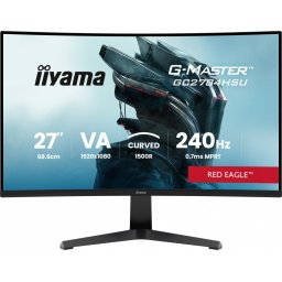 IIYAMA Monitor 27 cali GC2784HSU-B1 FHD, 0.7ms, VA, 1500R, 240Hz 2xHDMI, DP, 2xUSB, FreeSync Premium -1920x1080 (48-240Hz), HDR10, 2x2W