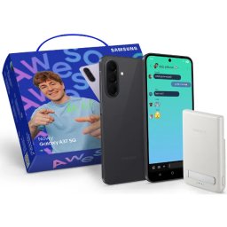 Samsung Galaxy A37 5G 6/128GB 6,7" 120Hz 50Mpix Szary + Powerbank Samsung Qi2 Magnet 5000mAh + Opakowanie prezentowe