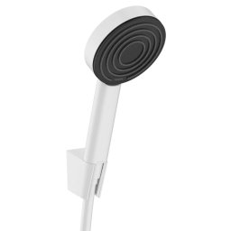 Hansgrohe Pulsify S - Zestaw słuchawki prysznicowej, uchwytu i węża, EcoSmart+, biały mat 24307700