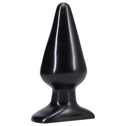 Doc Johnson - korek analny - duży, klasyczny - czarny, 14,5 cm
