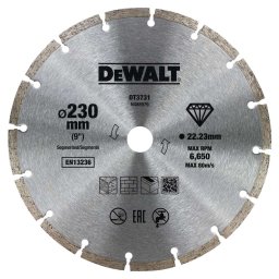 DeWALT Akcesoria - Tarcza diamentowa do cięcia na sucho betonu i cegły - 230 x 22,2 mm DT3731
