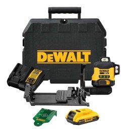 DeWALT - Laser krzyżowy zielony AKU 18V, akumulator 1x 2,0 Ah XR, ładowarka DCLE34031D1