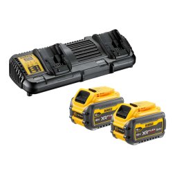 DeWALT Akcesoria - Zestaw podwójnej ładowarki 4A, 2x 18/54 V XR FLEXVOLT 6,0 Ah DCB132T2