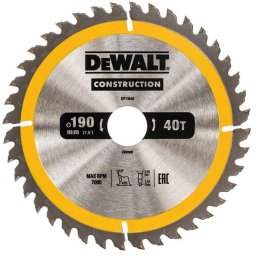 DeWALT Akcesoria - Tarcza pilarska 190x30 mm, 40 zębów DT1945