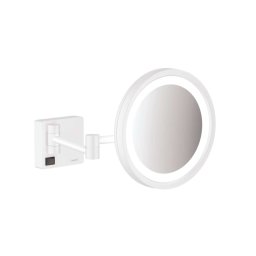 Hansgrohe AddStoris - Lusterko kosmetyczne naścienne z oświetleniem LED, biały mat 41790700