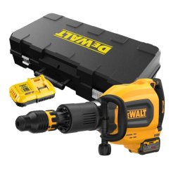DeWALT Narzędzia - Młot wyburzeniowy akumulatorowy 54 V SDS Max, 3 akumulatory 9,0 Ah FLEXVOLT, ładowarka DCH911X3