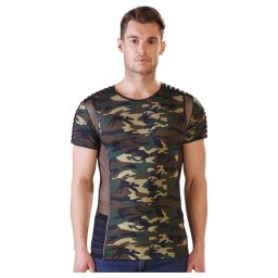 NEK - męska koszulka moro (zielono-brązowa) - 2XL