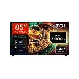 TCL 85RM9L 85" RGB-Mini LED 4K 144Hz Google TV Funkcje AI Dolby Vision Dolby Atmos Bang & Olufsen HDMI 2.1 DVB-T2