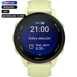 Garmin Forerunner 70 Citron 010-04307-02 żóły zegarek GPS do biegania AMOLED ★ AUTORYZOWANY SKLEP | Raty 0% | PayPo | ZWROT DO 365 DNI • POLECANA OFERTA ✓