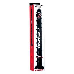 Hosed Swirl Tchick Anal Snake 18 - dildo analne - czarny