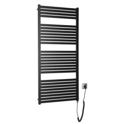 Aqualine - Element grzejny Tondi-E 60x133 cm, 600 W, czarny mat DE486T