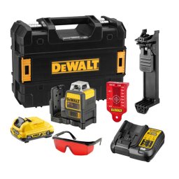 DeWALT Narzędzia - Akumulatorowy laser krzyżowy 10,8 V, zasięg 50 m, 1x akumulator 2,0 Ah XR, ładowarka DCE0811D1R