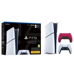 Sony PlayStation 5 Digital Slim E Chassis (PS5) 825GB + Dodatkowy Pad Czerwony