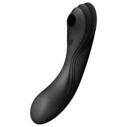 Satisfyer Curvy Trinity 4 - wibrator 2w1 z falami powietrznymi (czarny)
