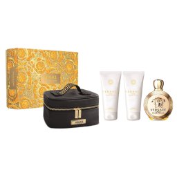 Versace Eros Woda perfumowana 100ml spray + Balsam do ciaĹa 100ml + Ĺťel pod prysznic 100ml + Kosmetyczka