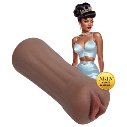XKIN Beauty Queen Lulu - realistyczna sztuczna cipka masturbator (ciemny naturalny kolor)