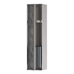 Hansgrohe XtraStoris Rock - Podtynkowy box na WC szczotki, z półką, stal szlachetna szczotkowana 56060800