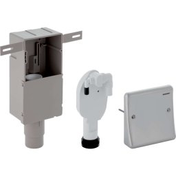 Geberit - Bariera zapachowa dla armatury, 2 przyłącza, puszka podtynkowa i pokrywa 152.233.00.1