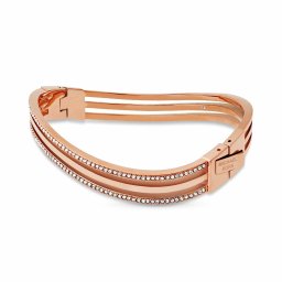 Różowozłota bransoletka Michael Kors fala z kryształami MKJ6623791 ★ AUTORYZOWANY SKLEP | Raty 0% | PayPo | ZWROT DO 365 DNI • POLECANA OFERTA ✓