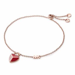 Różowozłota bransoletka Michael Kors z zawieszką serce mozaika MKC12899S791 ★ AUTORYZOWANY SKLEP | Raty 0% | PayPo | ZWROT DO 365 DNI • POLECANA OFERTA ✓